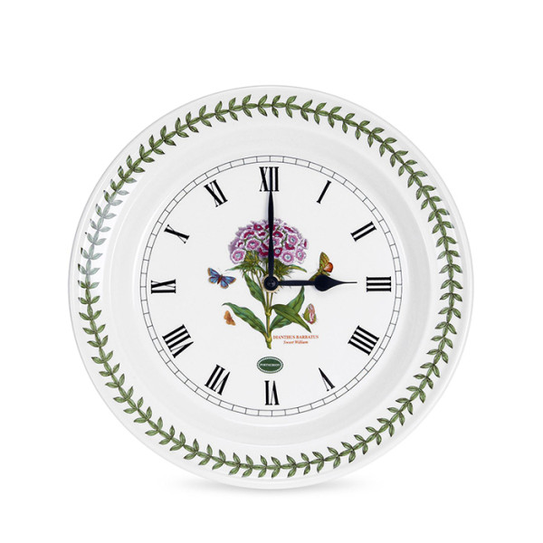Botanic Garden Wall Clock Sweet William 10 inch 25 cm