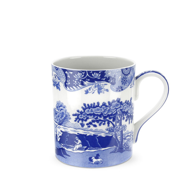 Blue Italian Large Mugs 0.5L 17.5oz.Set of 4