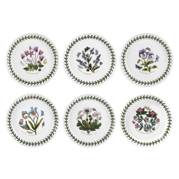 Portmeirion Botanic Garden 5 inch Bread Plate Set Of 6