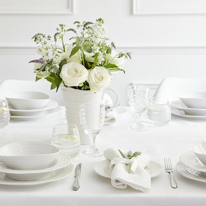 Sophie Conran for Portmeirion White Plate 11 inches 28cm. Set of 4